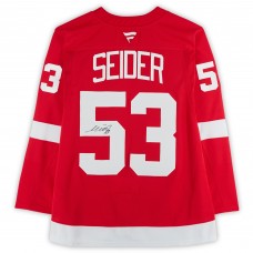 Moritz Seider Detroit Red Wings Autographed Fanatics Authentic Red Fanatics Premium Jersey