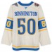 Jordan Binnington St. Louis Blues Autographed Fanatics Authentic 2025 Winter Classic Cream Fanatics Premium Jersey