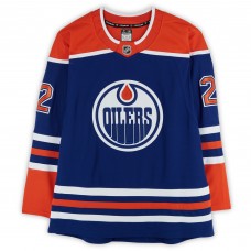 Игровая джерси Evan Bouchard Edmonton Oilers Autographed Fanatics Authentic Royal Fanatics Premium