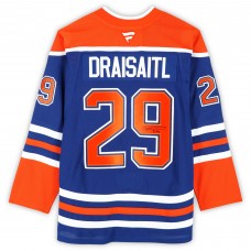 Leon Draisaitl Edmonton Oilers Autographed Fanatics Authentic Royal Fanatics Premium Jersey