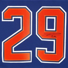 Leon Draisaitl Edmonton Oilers Autographed Fanatics Authentic Royal Fanatics Premium Jersey