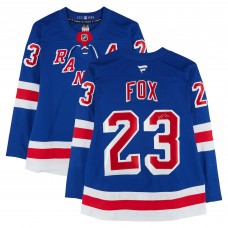 Adam Fox New York Rangers Autographed Fanatics Authentic Blue Fanatics Premium Jersey Adam Fox New York Rangers Autographed Fanatics Authentic Blue Fanatics Premium Jersey