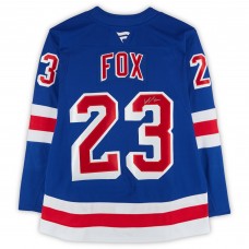 Adam Fox New York Rangers Autographed Fanatics Authentic Blue Fanatics Premium Jersey Adam Fox New York Rangers Autographed Fanatics Authentic Blue Fanatics Premium Jersey