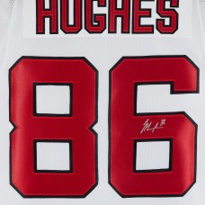 Игровая джерси Jack Hughes New Devils Autographed Fanatics Authentic White Fanatics Premium