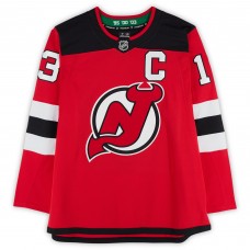 Игровая джерси Nico Hischier New Devils Autographed Fanatics Authentic Red Fanatics Premium