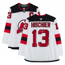 Игровая джерси Nico Hischier New Devils Autographed Fanatics Authentic White Fanatics Premium