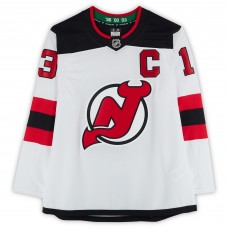 Игровая джерси Nico Hischier New Devils Autographed Fanatics Authentic White Fanatics Premium