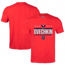 Washington Capitals Alexander Ovechkin Levelwear Red NHL All-Time Leading Goal Scorer Milestone Stars Name & Number Richmond T-Shirt