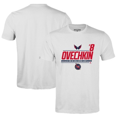 Футболка Washington Capitals Alexander Ovechkin Levelwear White NHL All-Time Leading Goal Scorer Milestone Name & Number Richmond
