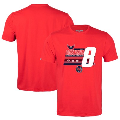 Футболка Washington Capitals Alexander Ovechkin Levelwear Red NHL All-Time Leading Goal Scorer Milestone Stripes Name & Number Richmond