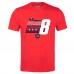 Футболка Washington Capitals Alexander Ovechkin Levelwear Red NHL All-Time Leading Goal Scorer Milestone Stripes Name & Number Richmond