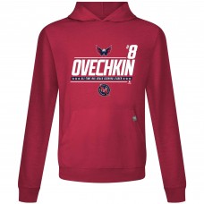Washington Capitals Alexander Ovechkin Levelwear Red NHL All-Time Leading Goal Scorer Milestone Name & Number Relay Pullover Hoodie