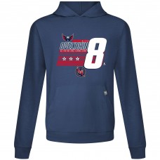Washington Capitals Alexander Ovechkin Levelwear Navy NHL All-Time Leading Goal Scorer Milestone Stripes Name & Number Relay Pullover Hoodie
