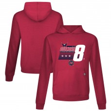 Washington Capitals Alexander Ovechkin Levelwear Red NHL All-Time Leading Goal Scorer Milestone Stripes Name & Number Relay Pullover Hoodie