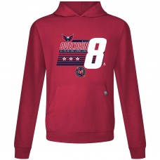 Washington Capitals Alexander Ovechkin Levelwear Red NHL All-Time Leading Goal Scorer Milestone Stripes Name & Number Relay Pullover Hoodie