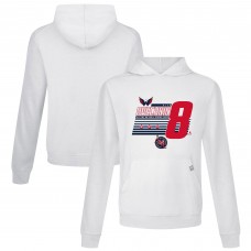 Washington Capitals Alexander Ovechkin Levelwear White NHL All-Time Leading Goal Scorer Milestone Stripes Name & Number Relay Pullover Hoodie