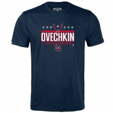 Детская футболка Washington Capitals Alexander Ovechkin Levelwear Navy NHL All-Time Leading Goal Scorer Milestone Stars Name & Number Little Richmond