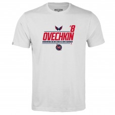 Детская футболка Washington Capitals Alexander Ovechkin Levelwear White NHL All-Time Leading Goal Scorer Milestone Name & Number Little Richmond
