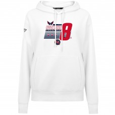 Толстовка Женская Washington Capitals Alexander Ovechkin Levelwear White NHL All-Time Leading Goal Scorer Milestone Stripes Name & Number Adorn