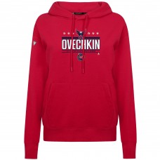 Толстовка Женская Washington Capitals Alexander Ovechkin Levelwear Red NHL All-Time Leading Goal Scorer Milestone Stripes Name & Number Adorn