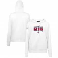 Толстовка Женская Washington Capitals Alexander Ovechkin Levelwear White NHL All-Time Leading Goal Scorer Milestone Stripes Name & Number Adorn