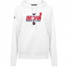 Толстовка Женская Washington Capitals Alexander Ovechkin Levelwear White NHL All-Time Leading Goal Scorer Milestone Stripes Name & Number Adorn