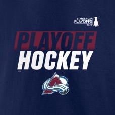 Женская футболка Colorado Avalanche Navy 2025 Stanley Cup Playoffs Breakout V-Neck T-Shirt
