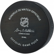 Ryan Leonard Washington Capitals Autographed Fanatics Authentic 50th Anniversary Official Game Puck with NHL Debut 4/1/25 Inscription