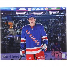 Gabe Perreault New York Rangers Autographed Fanatics Authentic 16 x 20 NHL Debut Photograph with NHL Debut 4/2/25 Inscription Gabe Perreault New York Rangers Autographed Fanatics Authentic 16 x 20 NHL Debut Photograph with NHL Debut 4/2/25 Inscription
