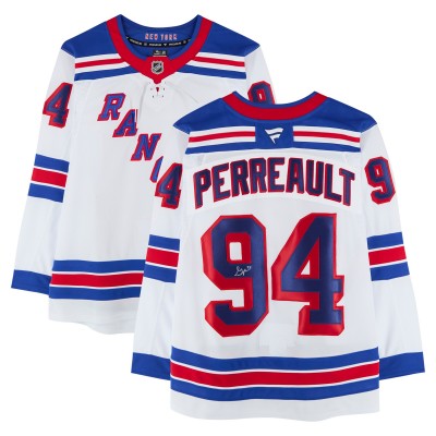 Gabe Perreault New York Rangers Autographed Fanatics Authentic White Fanatics Premium Jersey