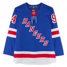 Gabe Perreault New York Rangers Autographed Fanatics Authentic Blue Fanatics Premium Jersey