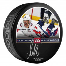 Alexander Ovechkin Washington Capitals Autographed Fanatics Authentic 895th Goal Hockey Puck - Limited Edition of 895