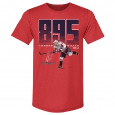 Washington Capitals Alexander Ovechkin 500 Level Red NHL All-Time Leading Goal Scorer Tri-Blend Bold T-Shirt