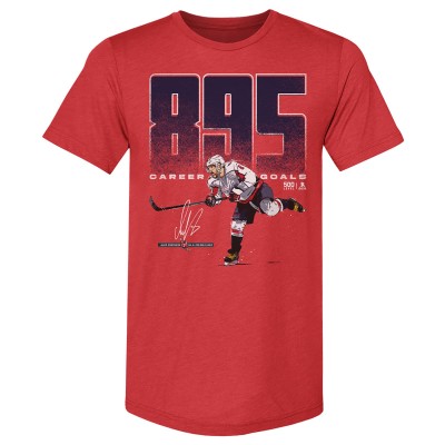 Футболка Washington Capitals Alexander Ovechkin 500 Level Red NHL All-Time Leading Goal Scorer Tri-Blend Bold