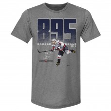Washington Capitals Alexander Ovechkin 500 Level Gray NHL All-Time Leading Goal Scorer Tri-Blend Bold T-Shirt