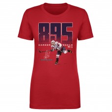 Женская Washington Capitals Alexander Ovechkin 500 Level Red NHL All-Time Leading Goal Scorer Bold T-Shirt