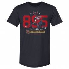 Washington Capitals Alexander Ovechkin 500 Level Navy NHL All-Time Leading Goal Scorer Tri-Blend Number T-Shirt