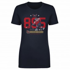 Женская Washington Capitals Alexander Ovechkin 500 Level Navy NHL All-Time Leading Goal Scorer Number T-Shirt
