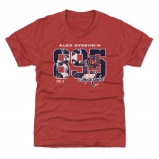 Детская футболка Washington Capitals Alexander Ovechkin 500 Level Red NHL All-Time Leading Goal Scorer Overlay