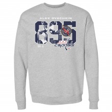 Кофта Washington Capitals Alexander Ovechkin 500 Level Heather Gray NHL All-Time Leading Goal Scorer Overlay