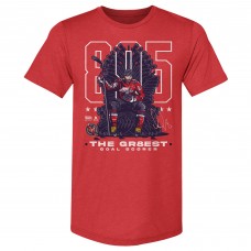 Washington Capitals Alexander Ovechkin 500 Level Red NHL All-Time Leading Goal Scorer Tri-Blend Throne T-Shirt