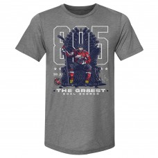 Washington Capitals Alexander Ovechkin 500 Level Gray NHL All-Time Leading Goal Scorer Tri-Blend Throne T-Shirt