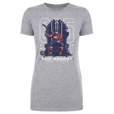 Женская Washington Capitals Alexander Ovechkin 500 Level Heather Gray NHL All-Time Leading Goal Scorer Throne T-Shirt