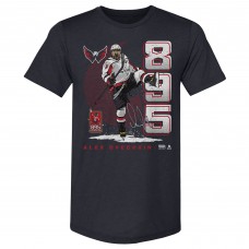 Футболка Washington Capitals Alexander Ovechkin 500 Level Navy NHL All-Time Leading Goal Scorer Tri-Blend Vertical