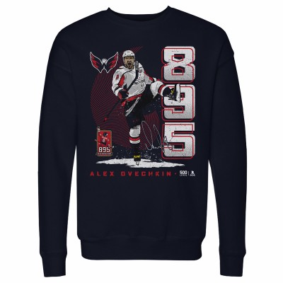 Кофта Washington Capitals Alexander Ovechkin 500 Level Navy NHL All-Time Leading Goal Scorer Vertical