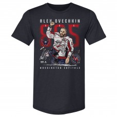 Washington Capitals Alexander Ovechkin 500 Level Navy NHL All-Time Leading Goal Scorer Tri-Blend The Shot T-Shirt