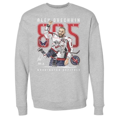 Кофта Washington Capitals Alexander Ovechkin 500 Level Heather Gray NHL All-Time Leading Goal Scorer The Shot