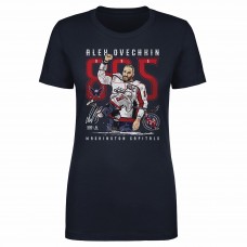 Женская Washington Capitals Alexander Ovechkin 500 Level Navy NHL All-Time Leading Goal Scorer The Shot T-Shirt