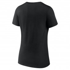 Женская футболка Los Angeles Kings Black 2025 Stanley Cup Playoffs Breakout V-Neck T-Shirt