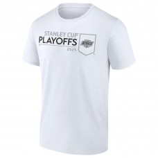 Los Angeles Kings White 2025 Stanley Cup Playoffs Logo T-Shirt